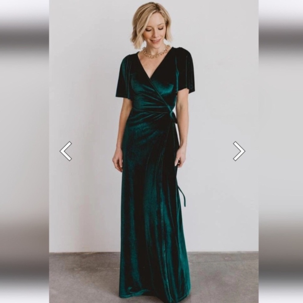 “BALTIC BORN” Meghan Velvet Wrap Maxi Dress